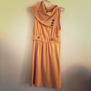 Lovely Day Mustard Buttoned Dress
